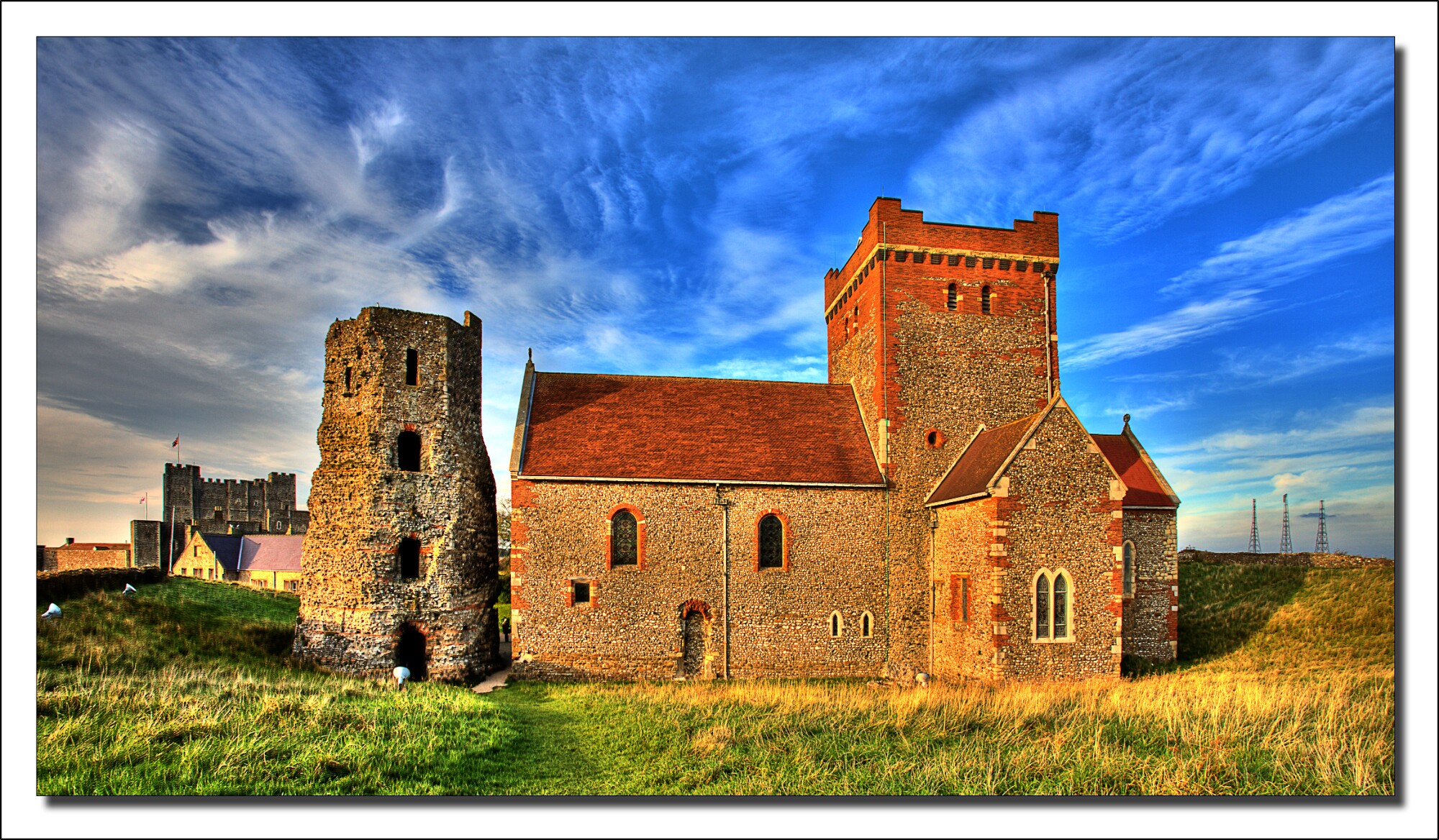 Church Cropped.jpg - Church and Roman Lighthouse at Dover Castle.